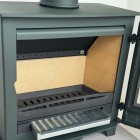 Forest Green Ecosy+ Panoramic  Traditional  (Multi-Fuel) - 5-7kw Stove - Defra Approved, Ecodesign